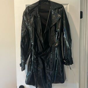 I.N.C. Faux-Leather Trench Coat, Created for Macy's